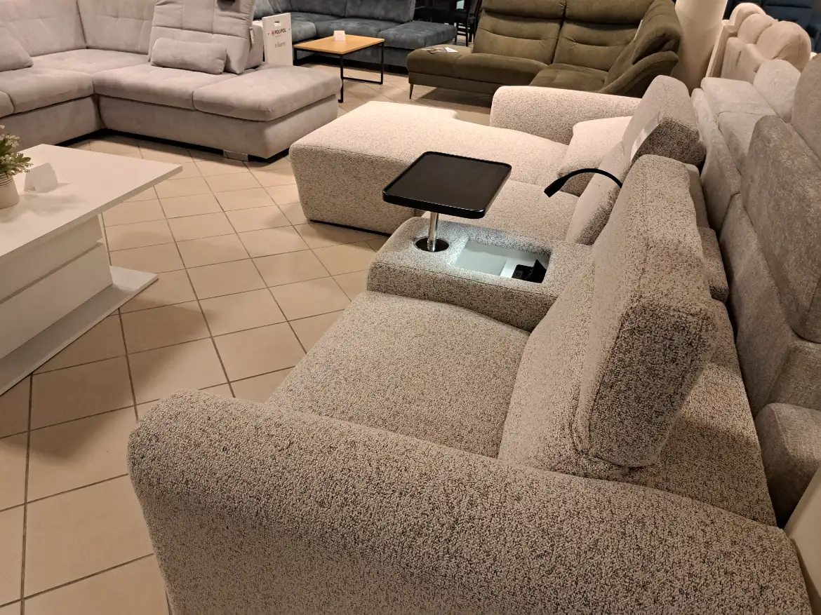 Wajnert Narożnik NUBE Relax Ruchome Oparcie Ładowarka + lampka