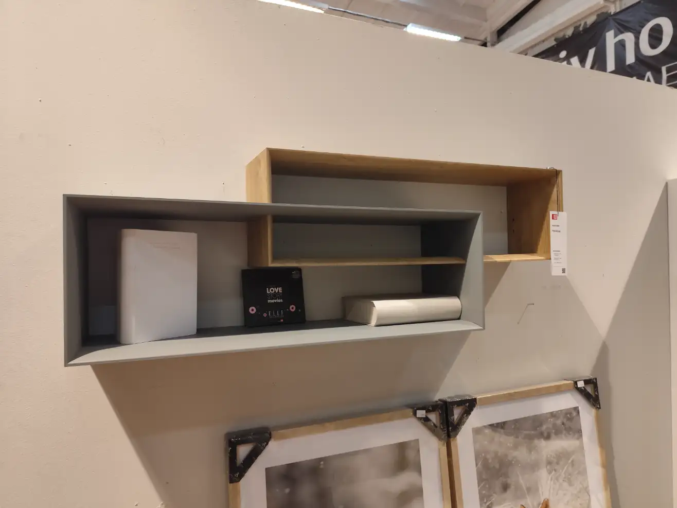 VOX Półka Wisząca RIBBON dąb / szary ścienna