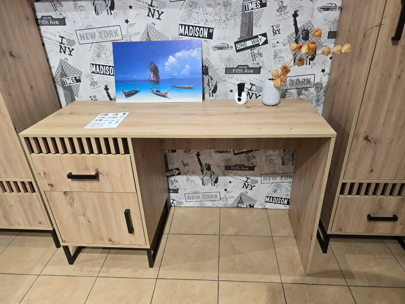 Domel Zestaw mebli LAMELIX do salonu i pokoju młodzieżowego Barek + regał + biurko 02, 06, 09
