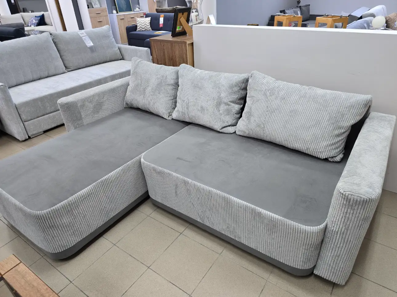 Black Red White Narożnik LESSI LUX 234 x 166 cm uniwersalny 