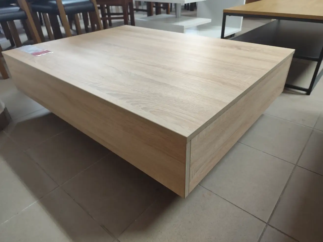 stolik kawowy KOSTKA ława kwadratowa dąb sonoma 80 x 80 cm