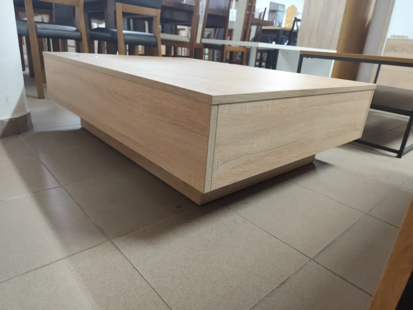 stolik kawowy KOSTKA ława kwadratowa dąb sonoma 80 x 80 cm