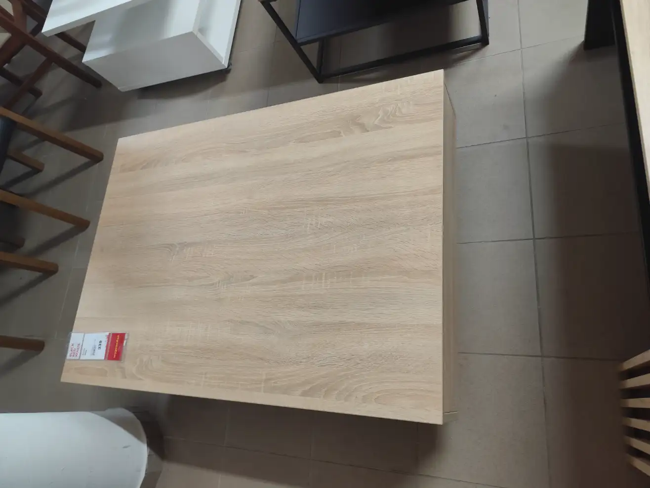 stolik kawowy KOSTKA ława kwadratowa dąb sonoma 80 x 80 cm