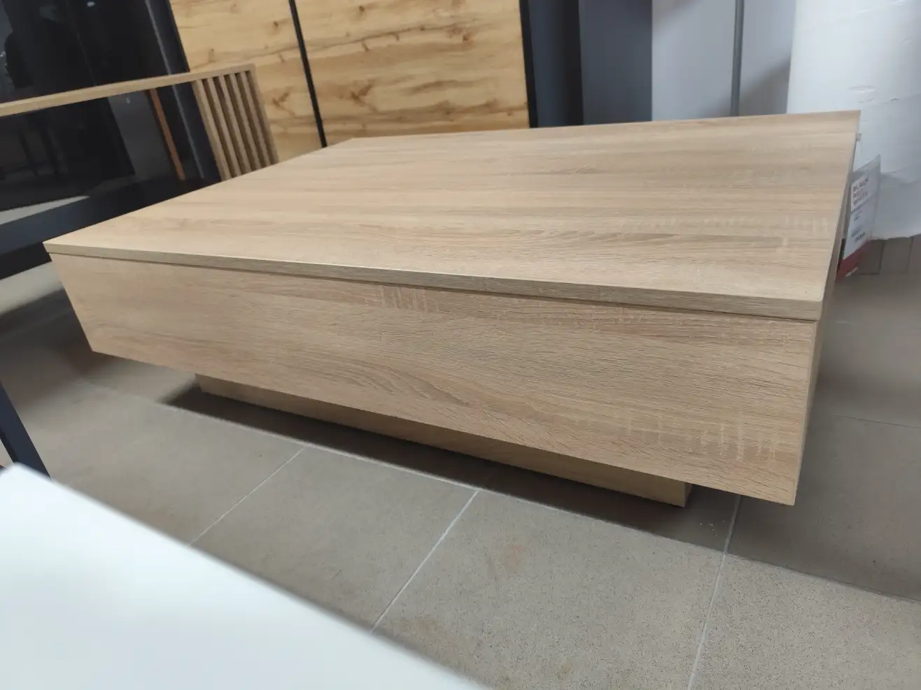 stolik kawowy KOSTKA ława kwadratowa dąb sonoma 80 x 80 cm