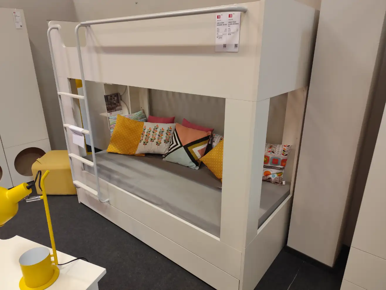 VOX Łóżko piętrowe RELI rozkładane lewe + szuflada + komplet podłóg