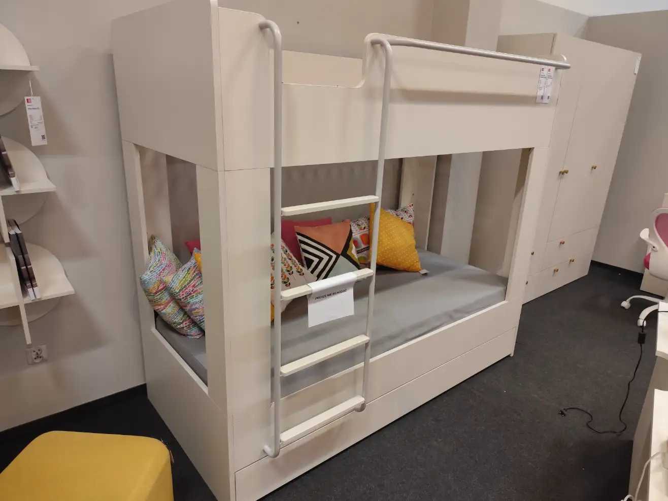 VOX Łóżko piętrowe RELI rozkładane lewe + szuflada + komplet podłóg