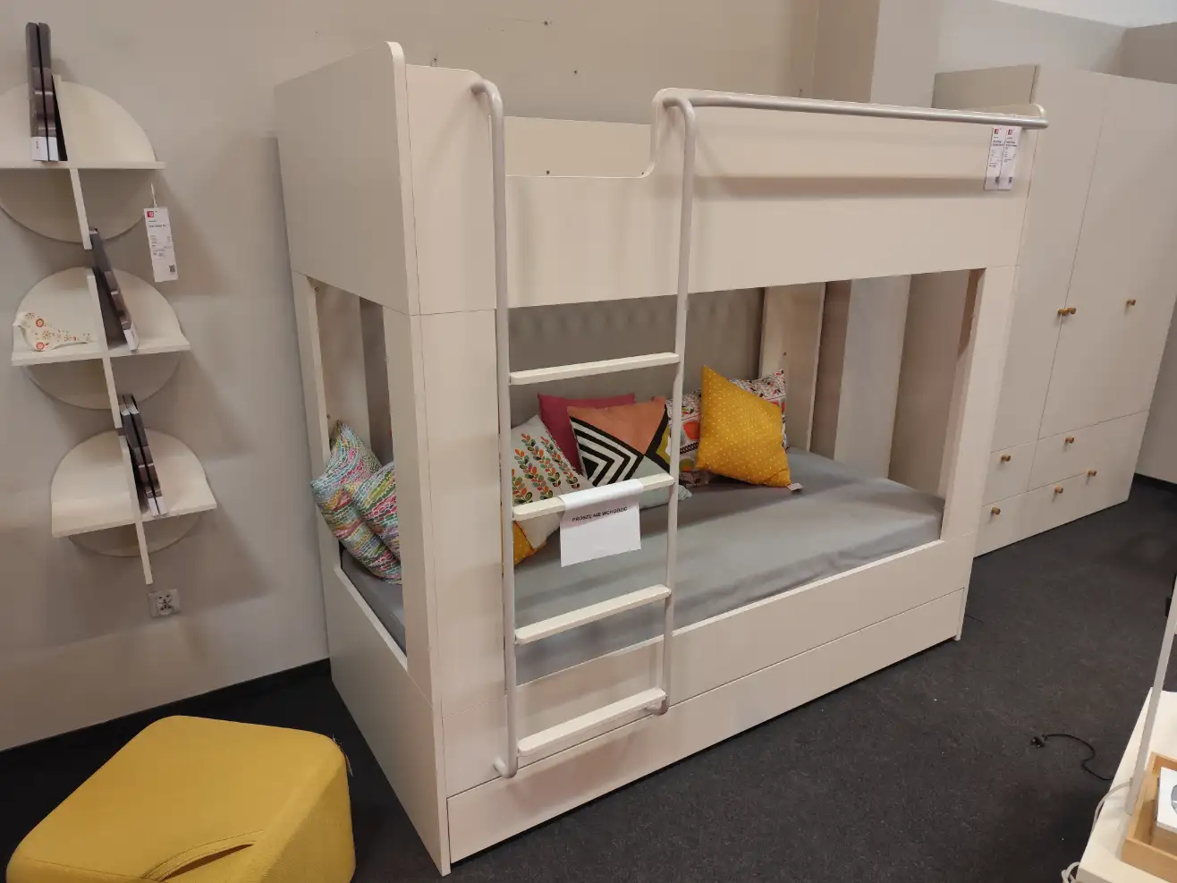 VOX Łóżko piętrowe RELI rozkładane lewe + szuflada + komplet podłóg