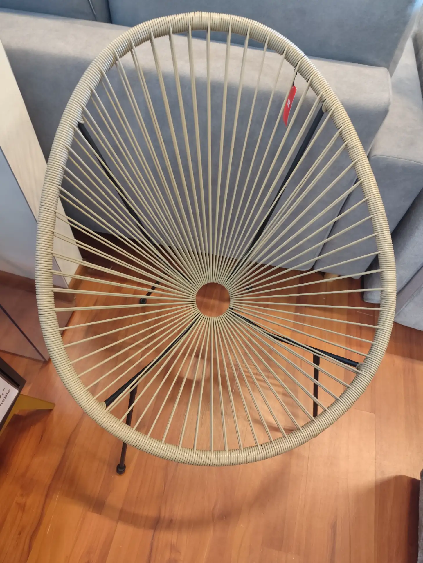 Krzesło wypoczynkowe K15-FX technorattan naturalny pajęczak fotel