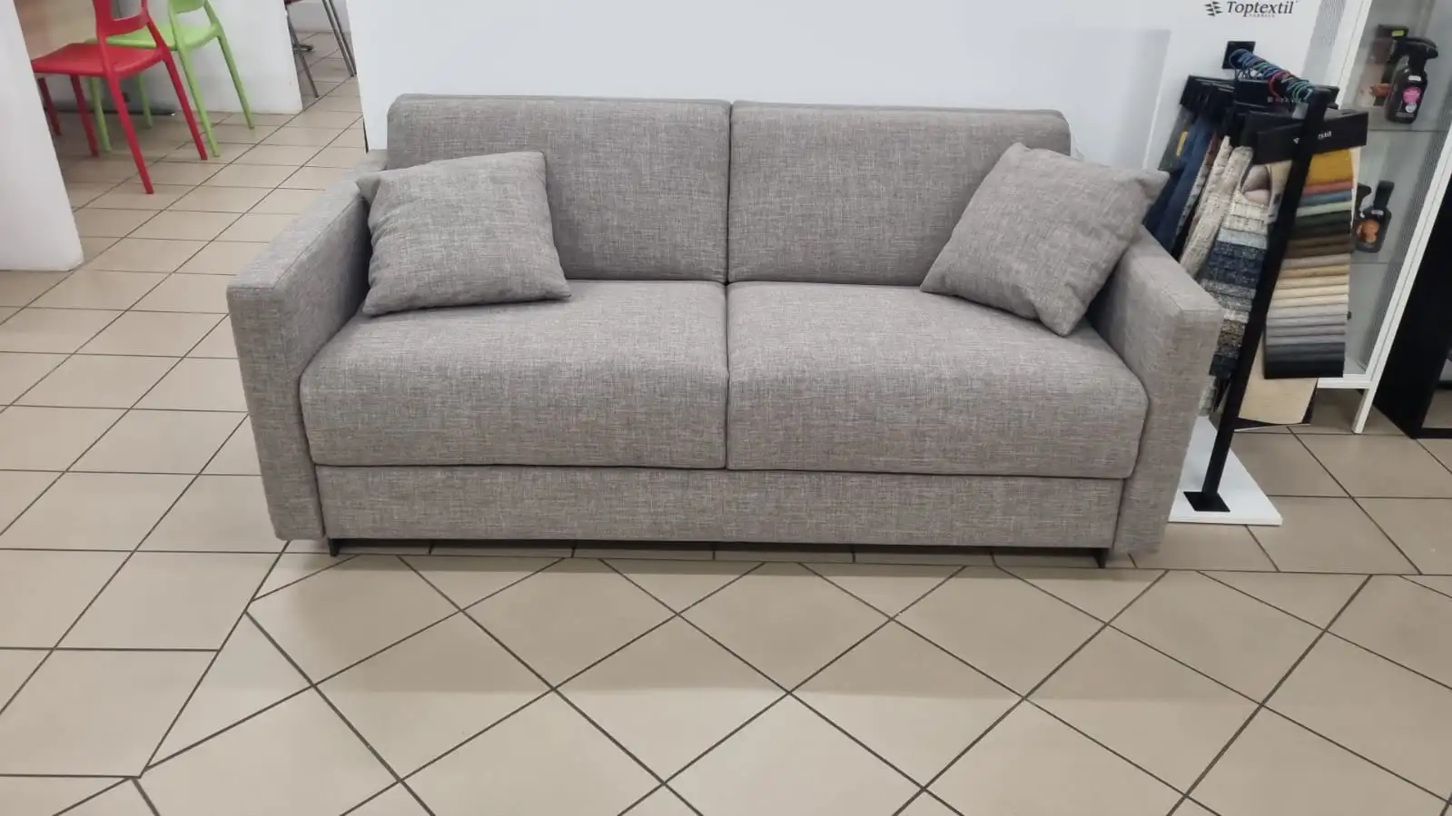 Sofa TOKYO z funkcją spania zdejmowane pokrowce stelaż włoski spanie codzienne szara