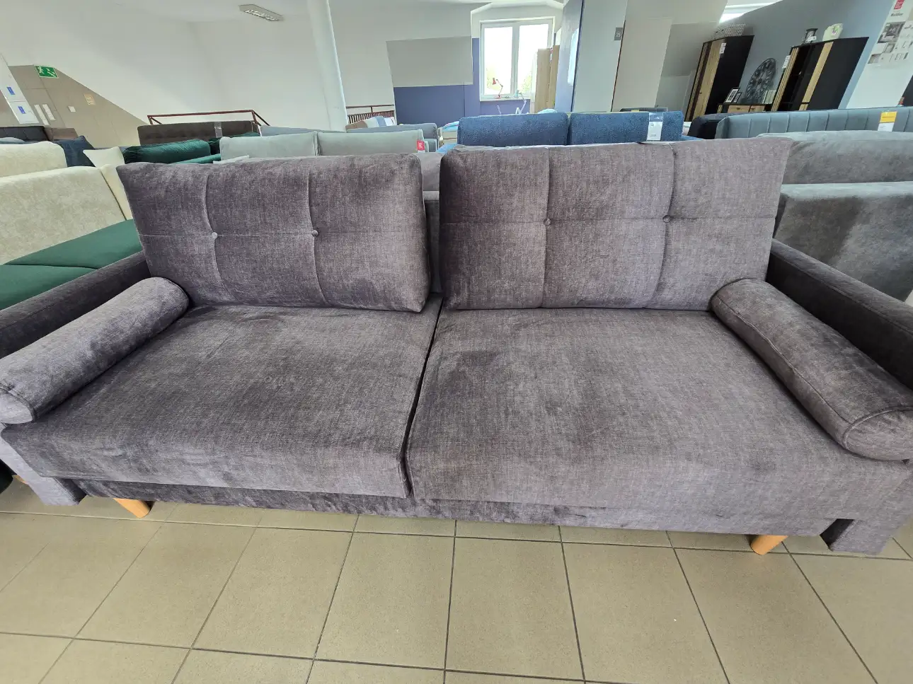 Black Red White Sofa TORENT kanapa 3 - osobowa z funkcją spania i pojemnikiem 