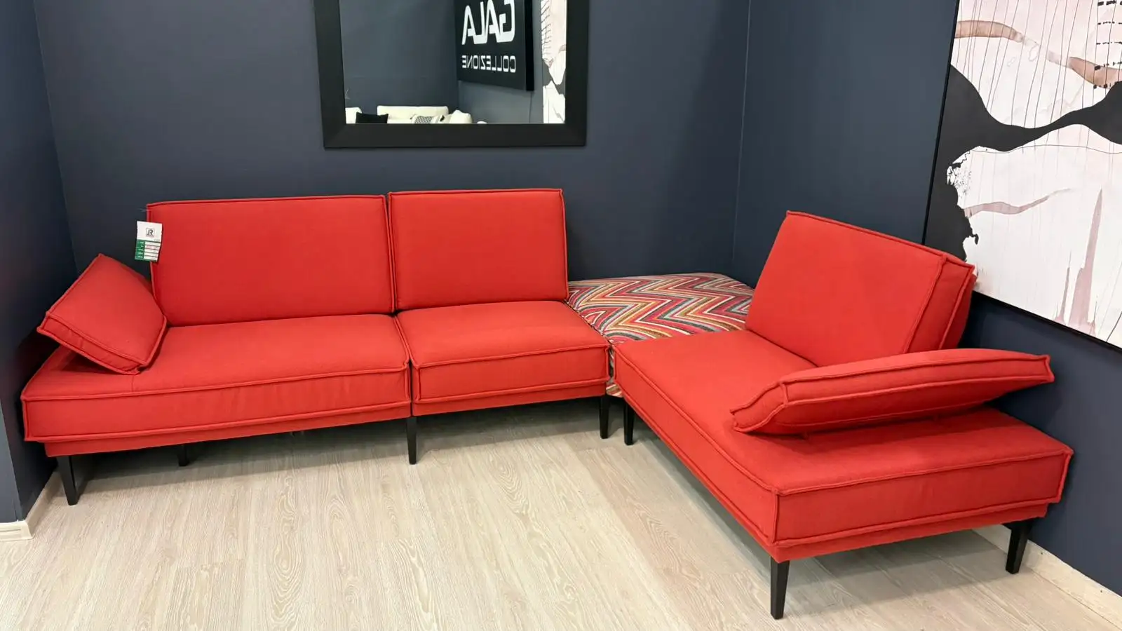 Gala Collezione Narożnik MILAN modułowy czerwony 294 x 216 cm