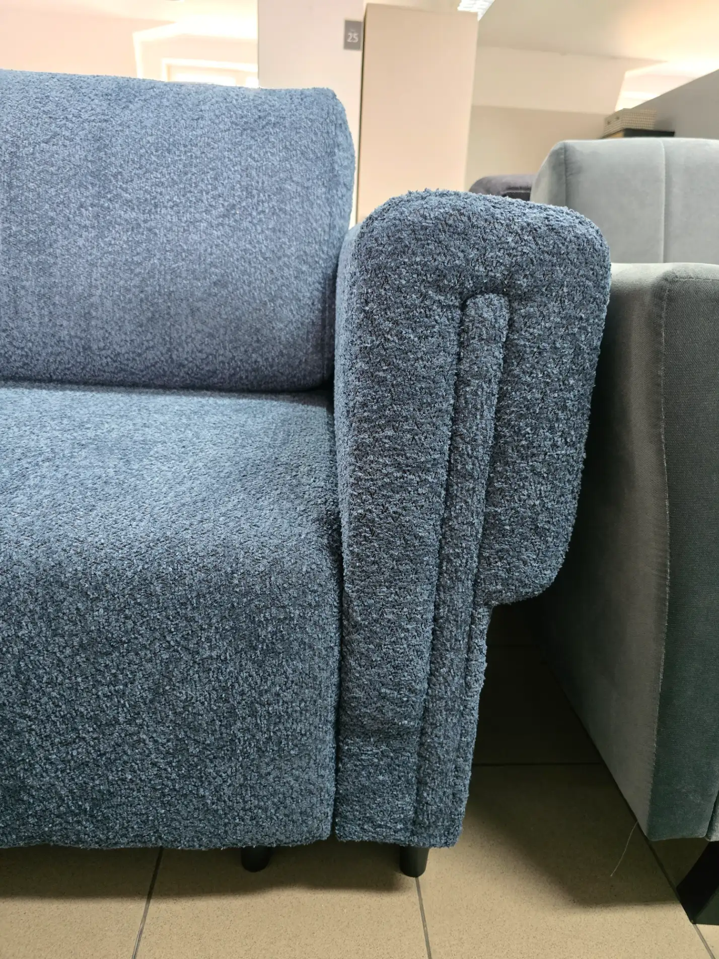 Sofa ADEL kanapa z funkcją spania i pojemnikiem na pościel granatowa 