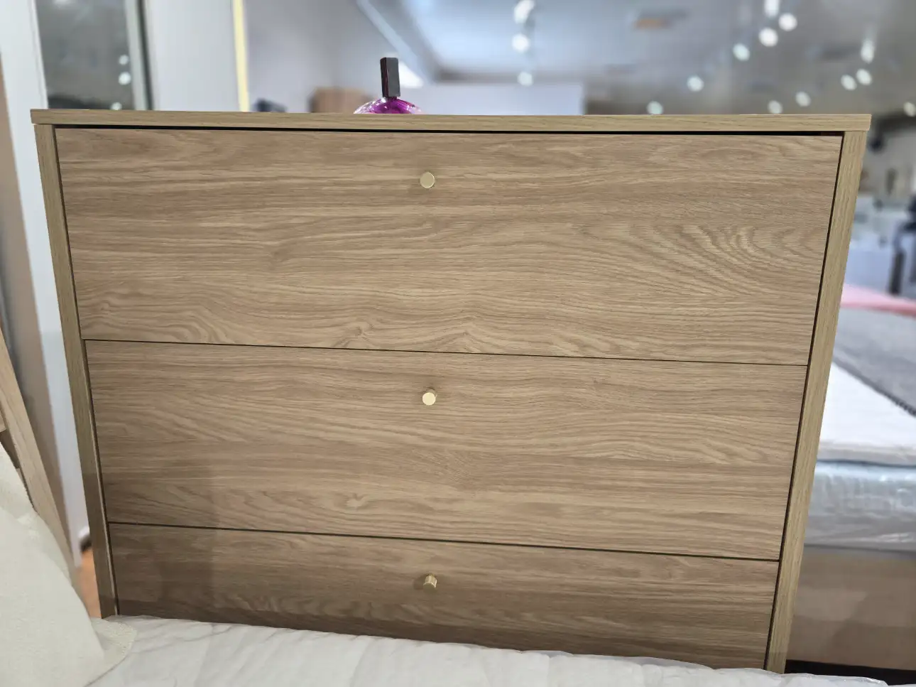 Lenart Zestaw Mebli do Sypialni COZY Łóżko 160 cm + Stolik nocny + Komoda + Poduszki oparciowe