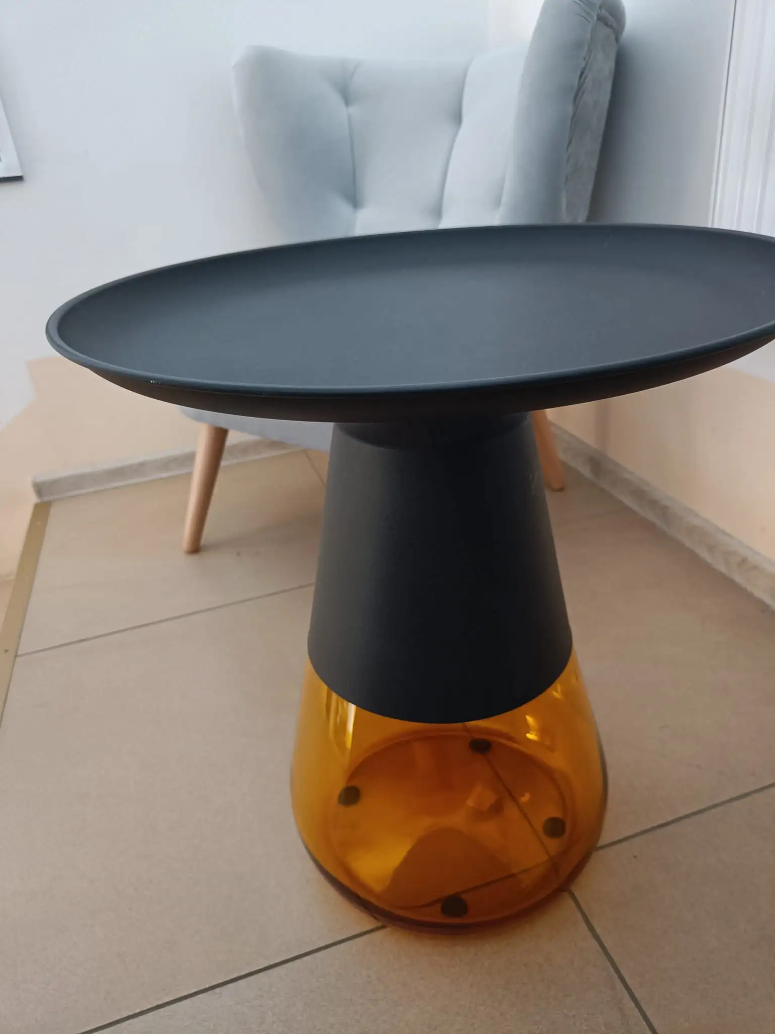 Signal Stolik szklany kawowy TIFFANY A BLACK 50 cm.