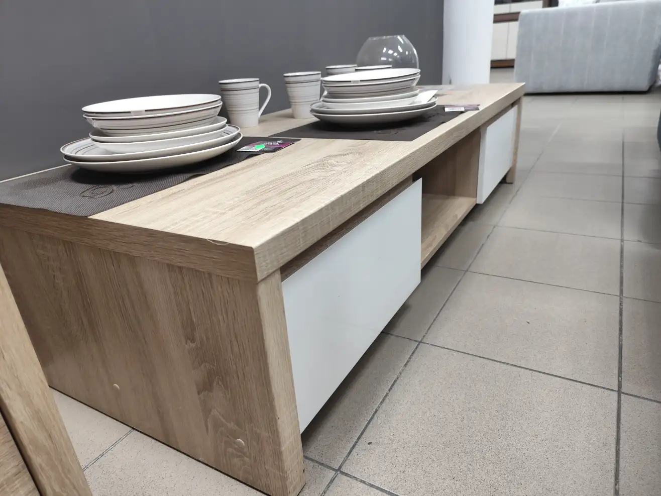 Black Red White Szafka RTV KASPIAN dąb sonoma / biały Black Red White Szafka RTV KASPIAN dąb sonoma / biały