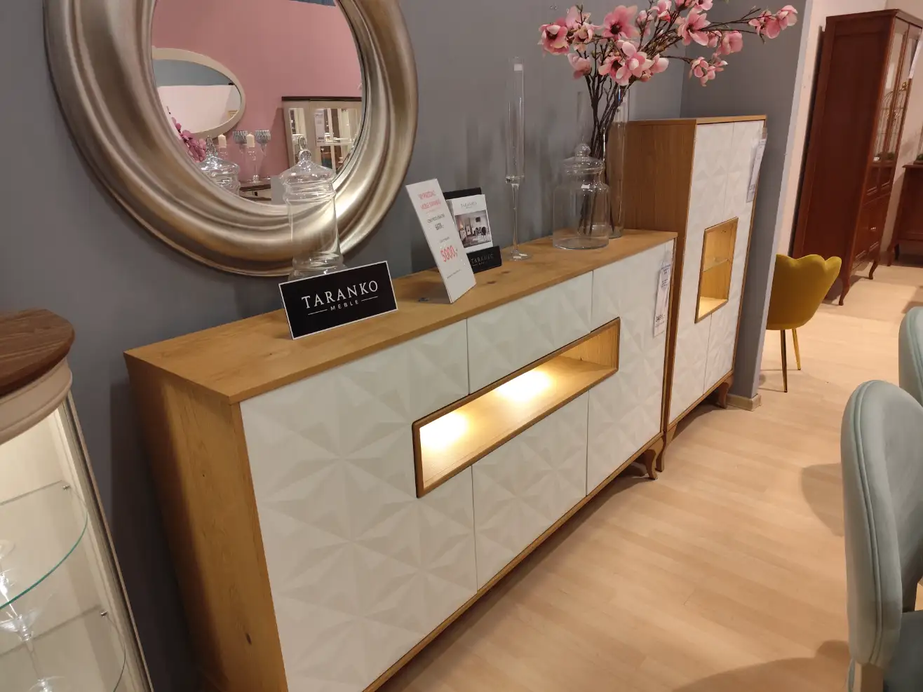 Meble Taranko Diament Zestaw Komoda DI-K3 + DI-K3/4