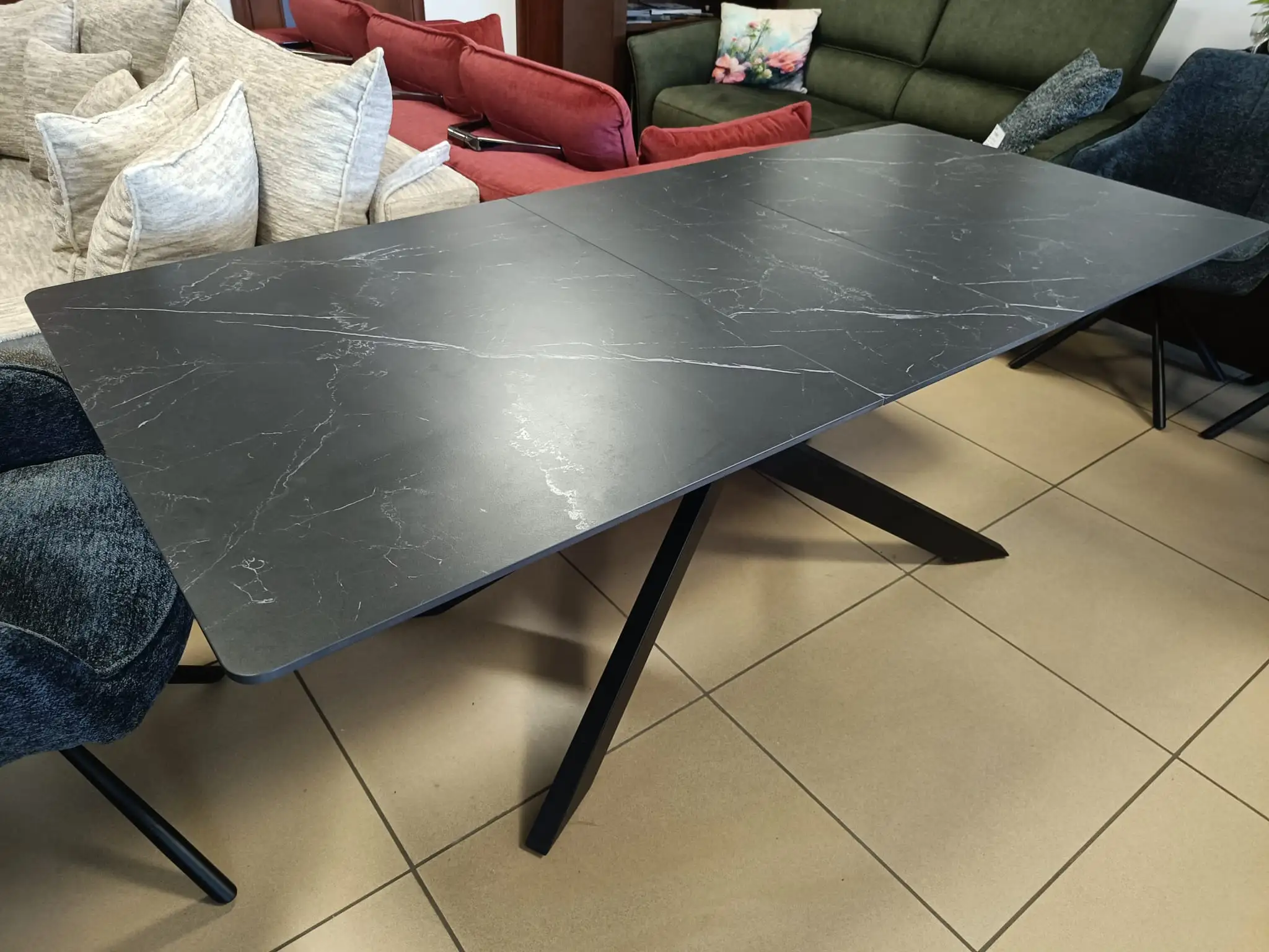 MC Akcent Stół ceramiczny rozkładany BONANZA antracyt 90 x 160 / 200 cm