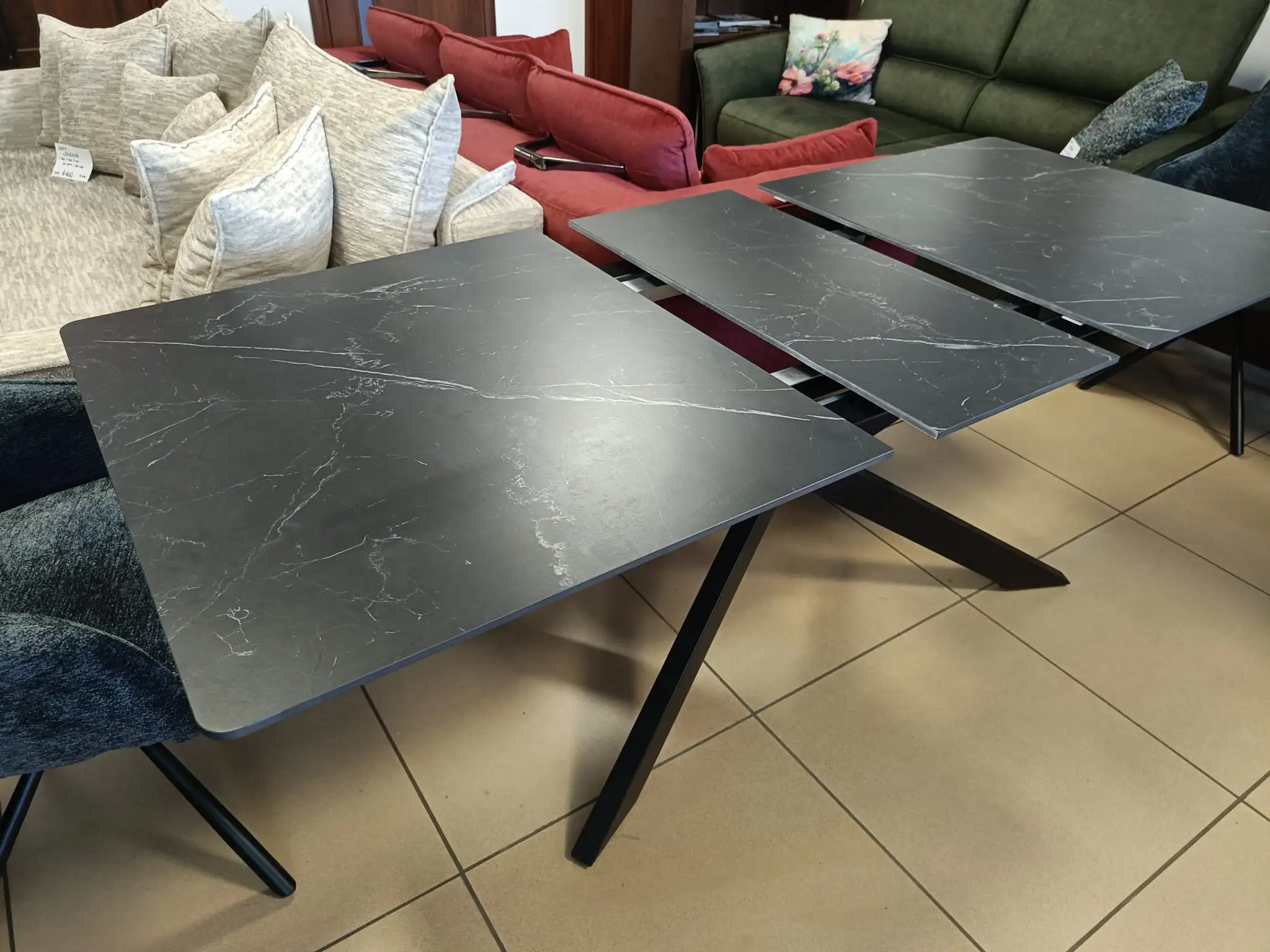 MC Akcent Stół ceramiczny rozkładany BONANZA antracyt 90 x 160 / 200 cm