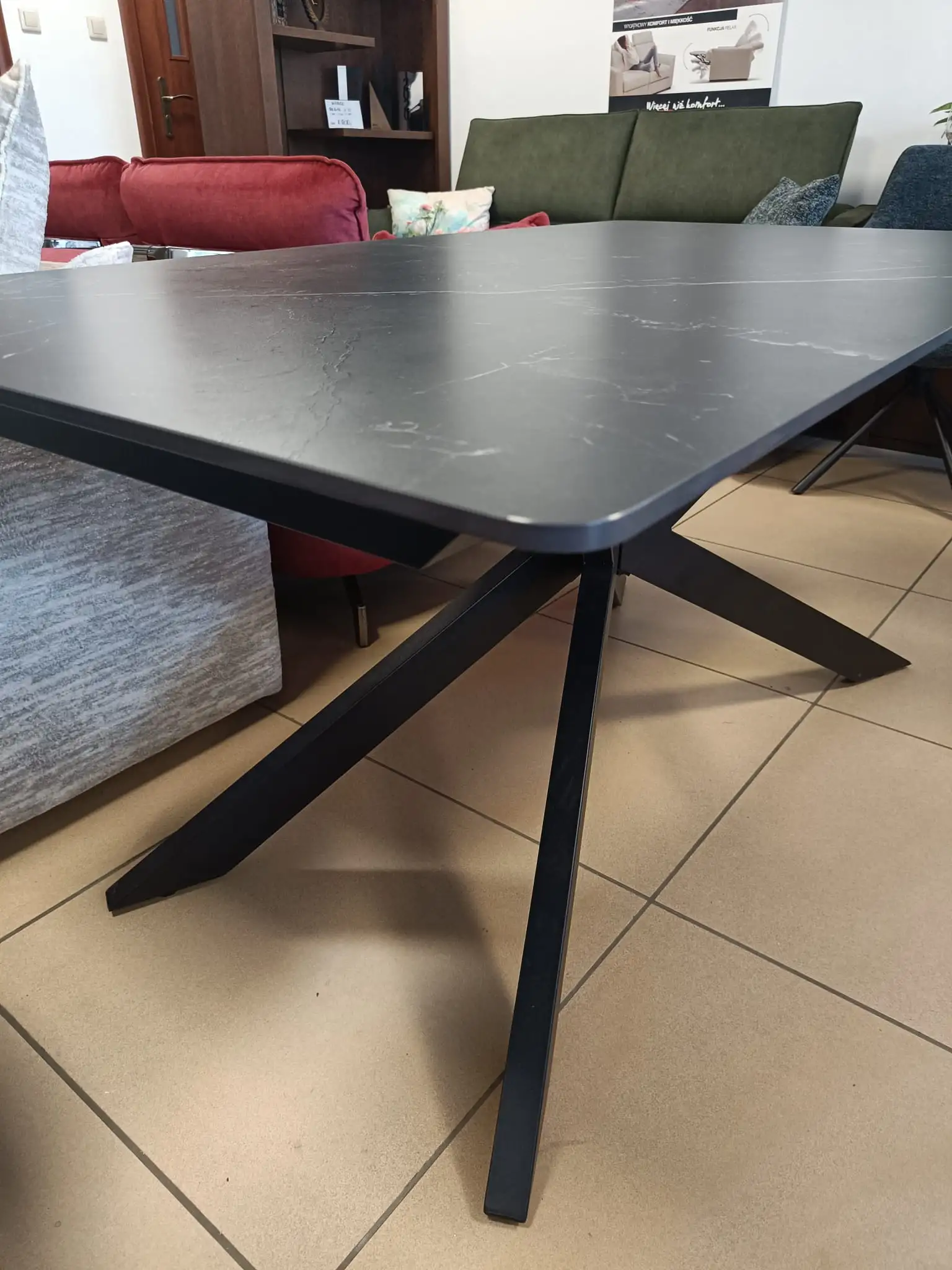 MC Akcent Stół ceramiczny rozkładany BONANZA antracyt 90 x 160 / 200 cm