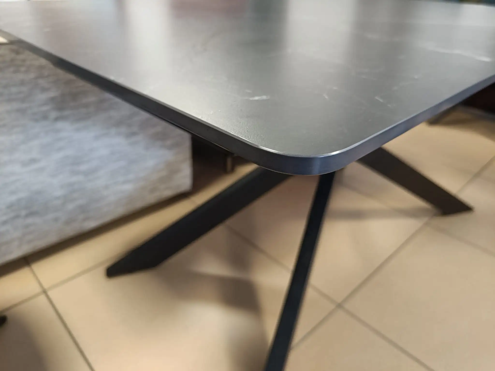 MC Akcent Stół ceramiczny rozkładany BONANZA antracyt 90 x 160 / 200 cm