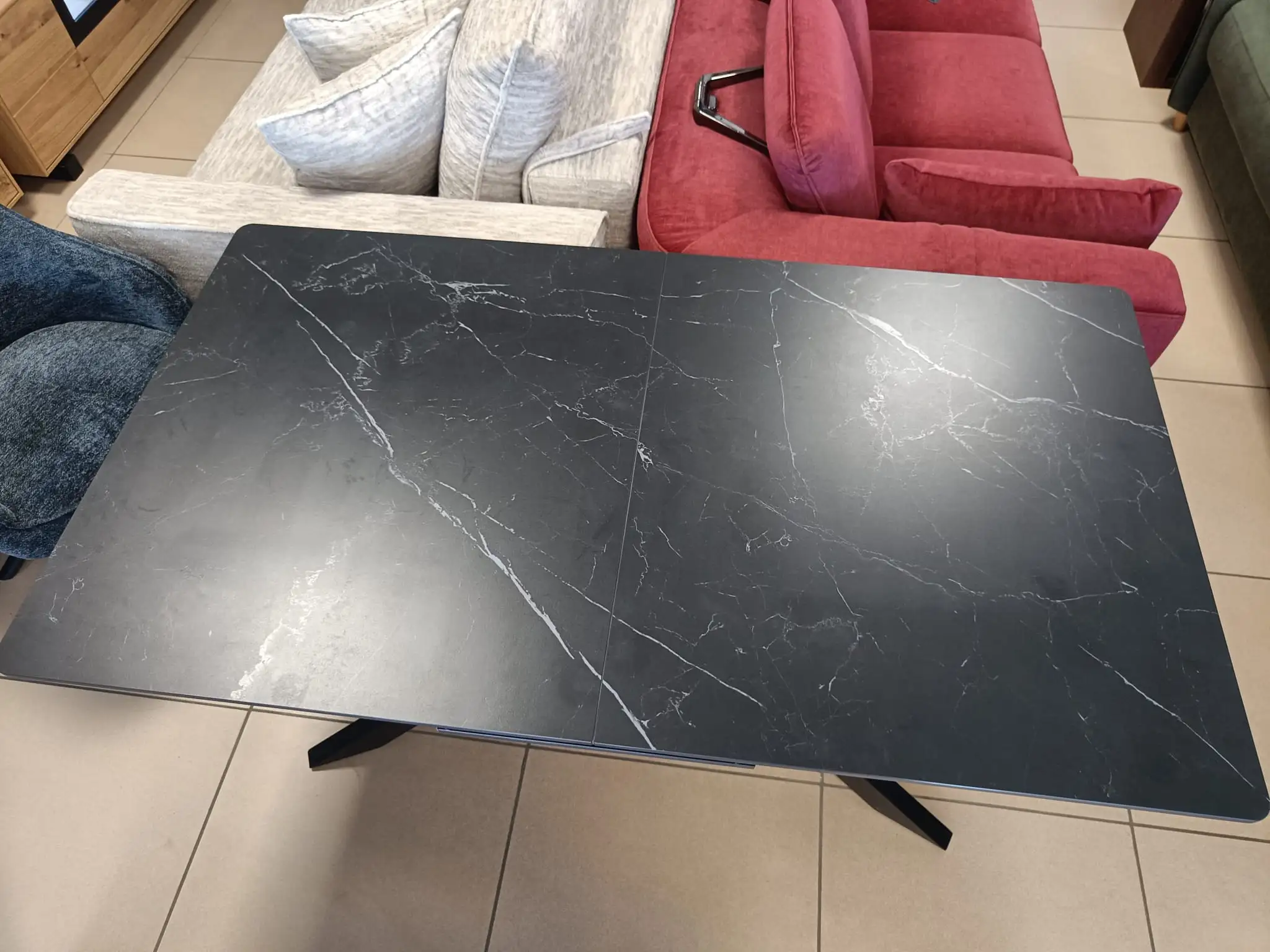 MC Akcent Stół ceramiczny rozkładany BONANZA antracyt 90 x 160 / 200 cm
