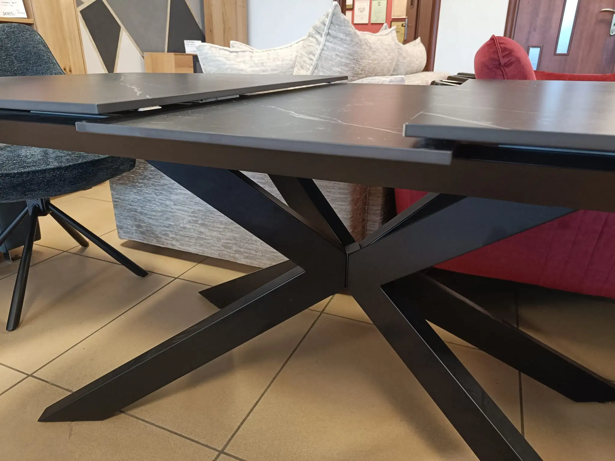 MC Akcent Stół ceramiczny rozkładany BONANZA antracyt 90 x 160 / 200 cm