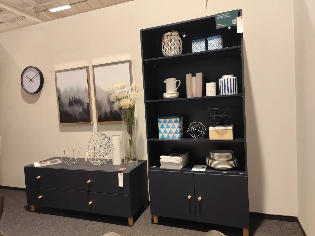 VOX Regał CREATIVE 91 x 192 cm Granat / Indygo