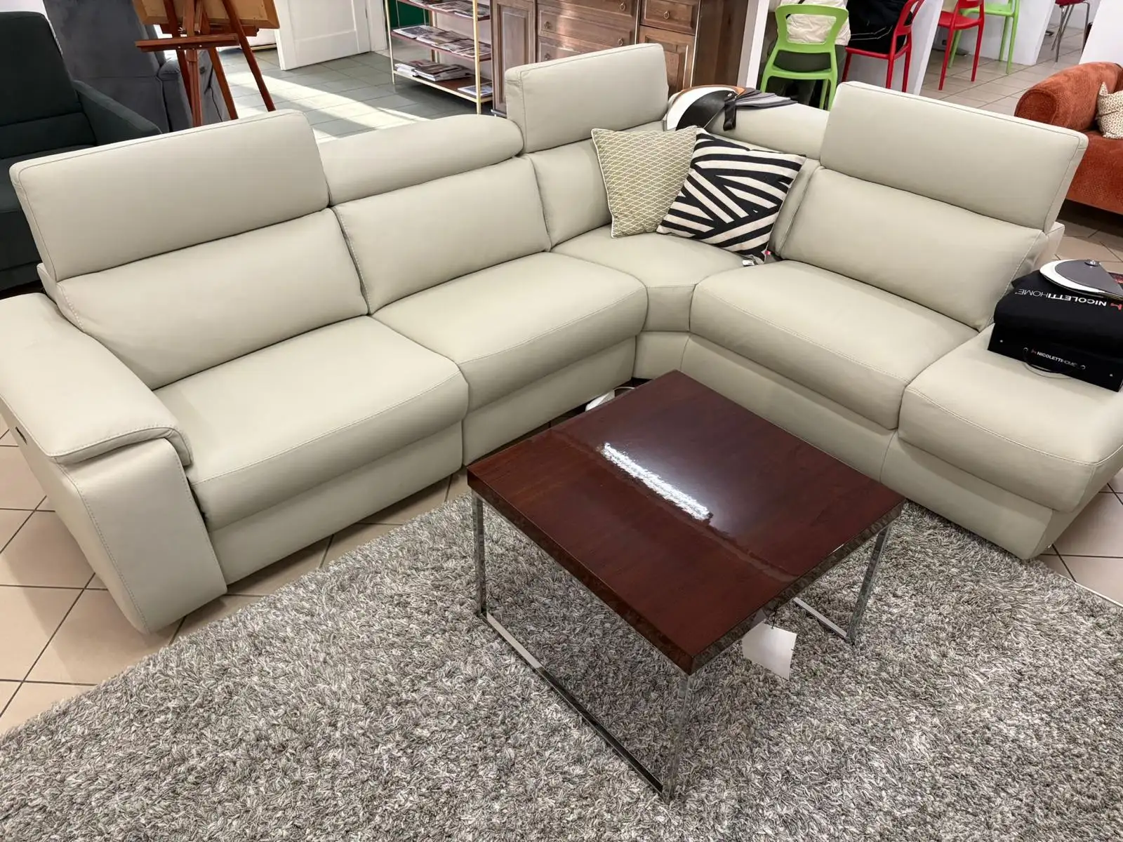 Nicoletti Narożnik INDIANA włoski z funkcją spania skóra naturalna premium relax mebel z Włoch