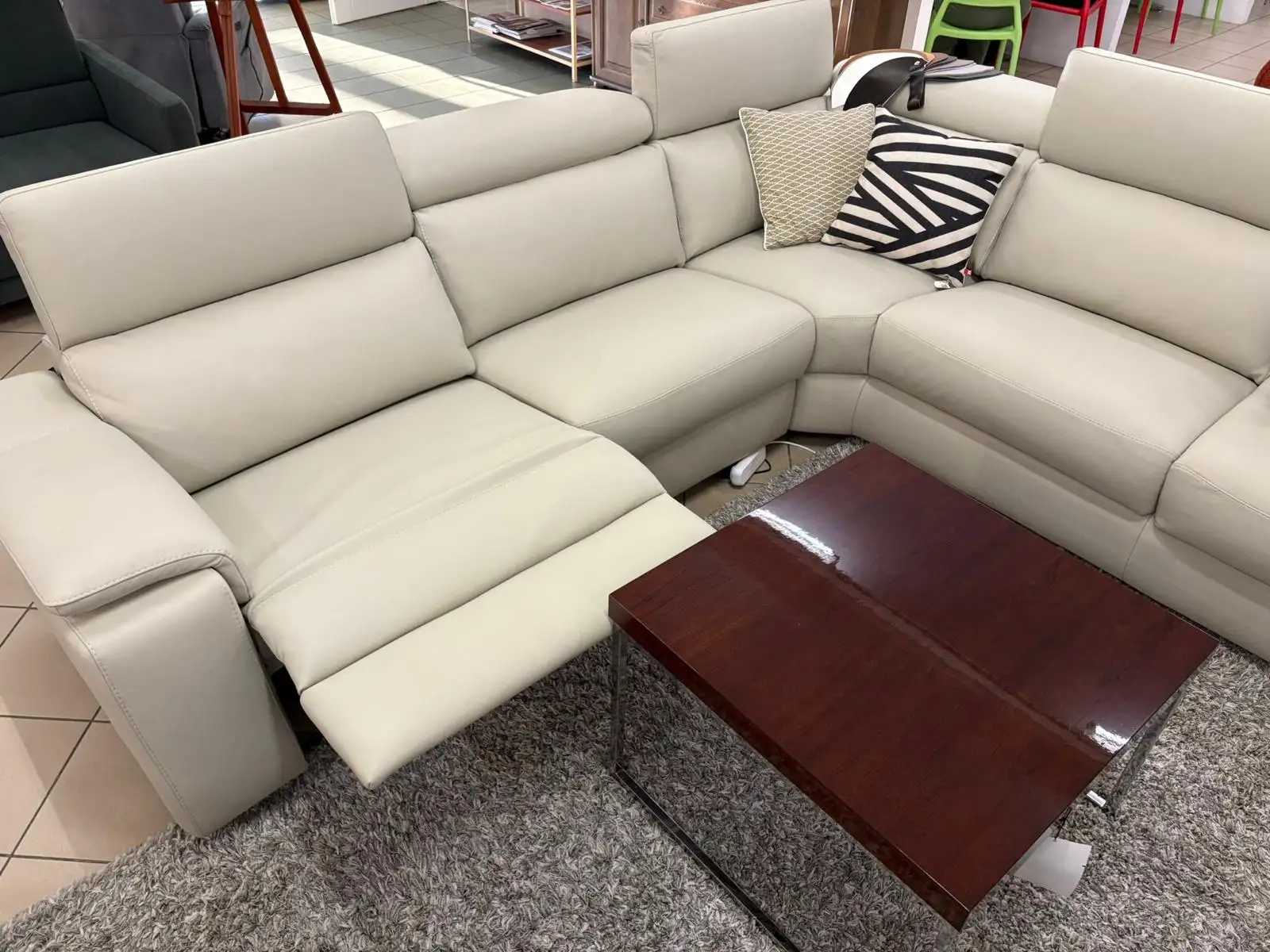 Nicoletti Narożnik INDIANA włoski z funkcją spania skóra naturalna premium relax mebel z Włoch