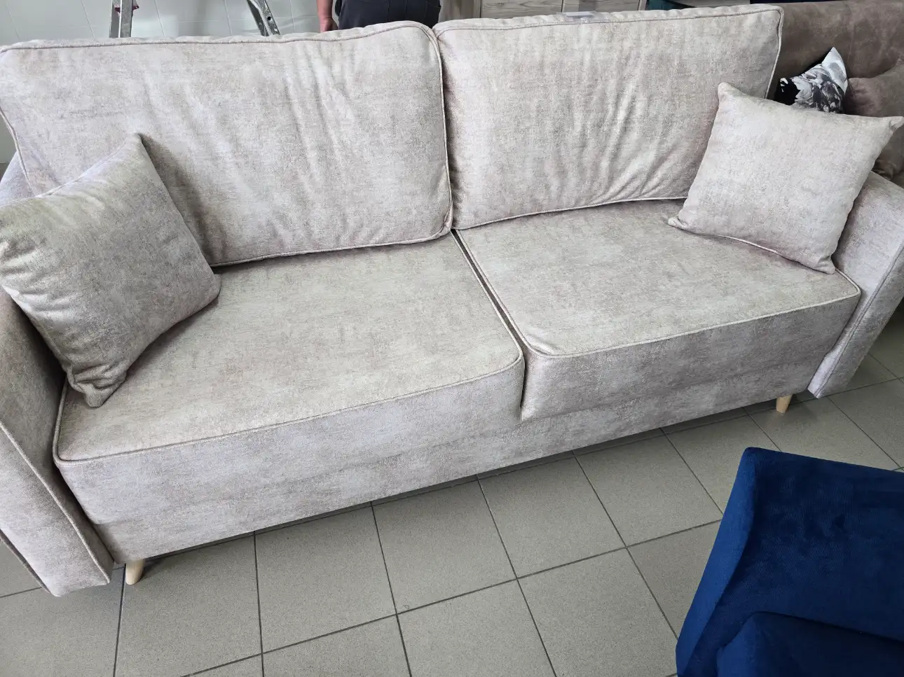 Forte Sofa LORISA kanapa z funkcją spania i pojemnikiem na pościel