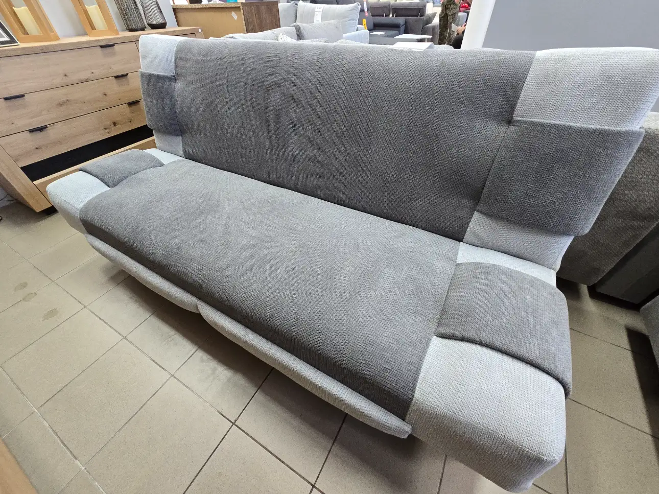 Wersalka CHROM kanapa sofa z funkcją spania szara