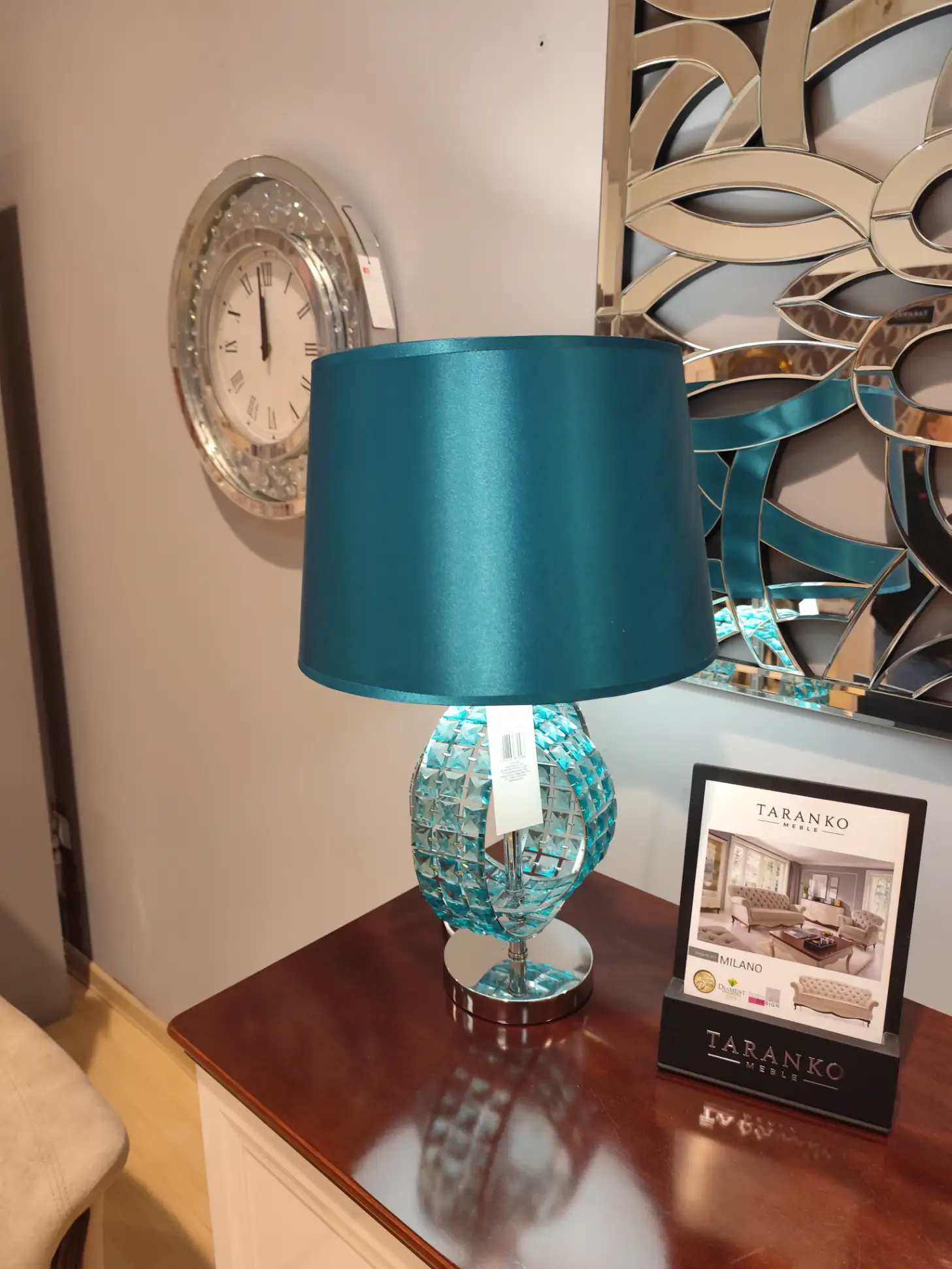 Lampka Stołowa GLAMOUR TURQUOISE turkusowa 