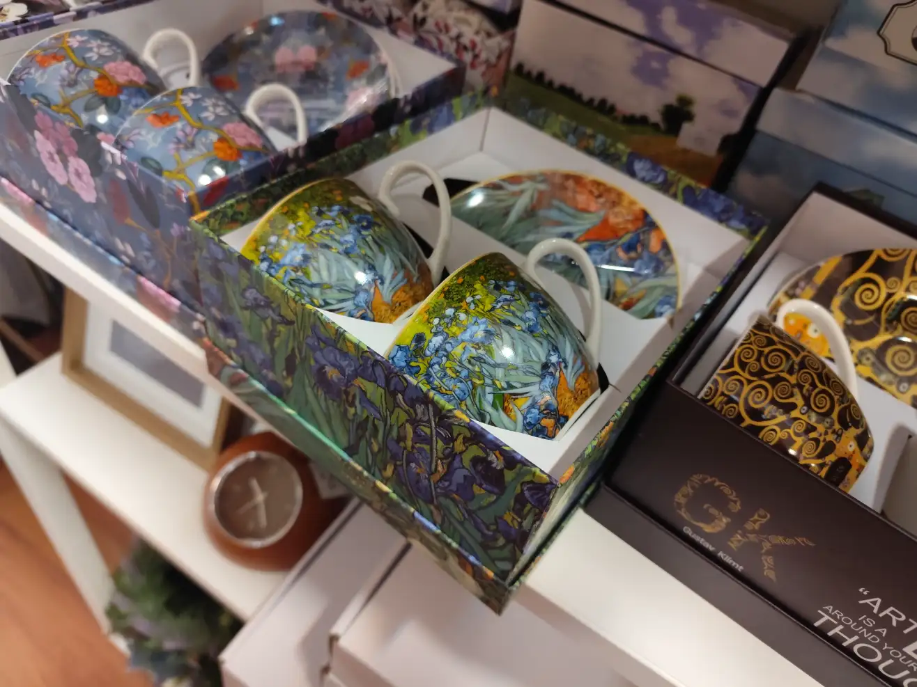 Zestaw 2 filiżanki ze spodkami komplet porcelana na kawę prezent 90 ml