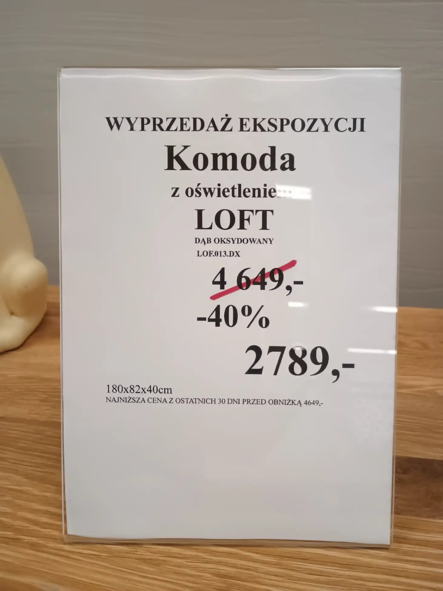 Krysiak komoda LOFT z oświetleniem LOF.013.DX