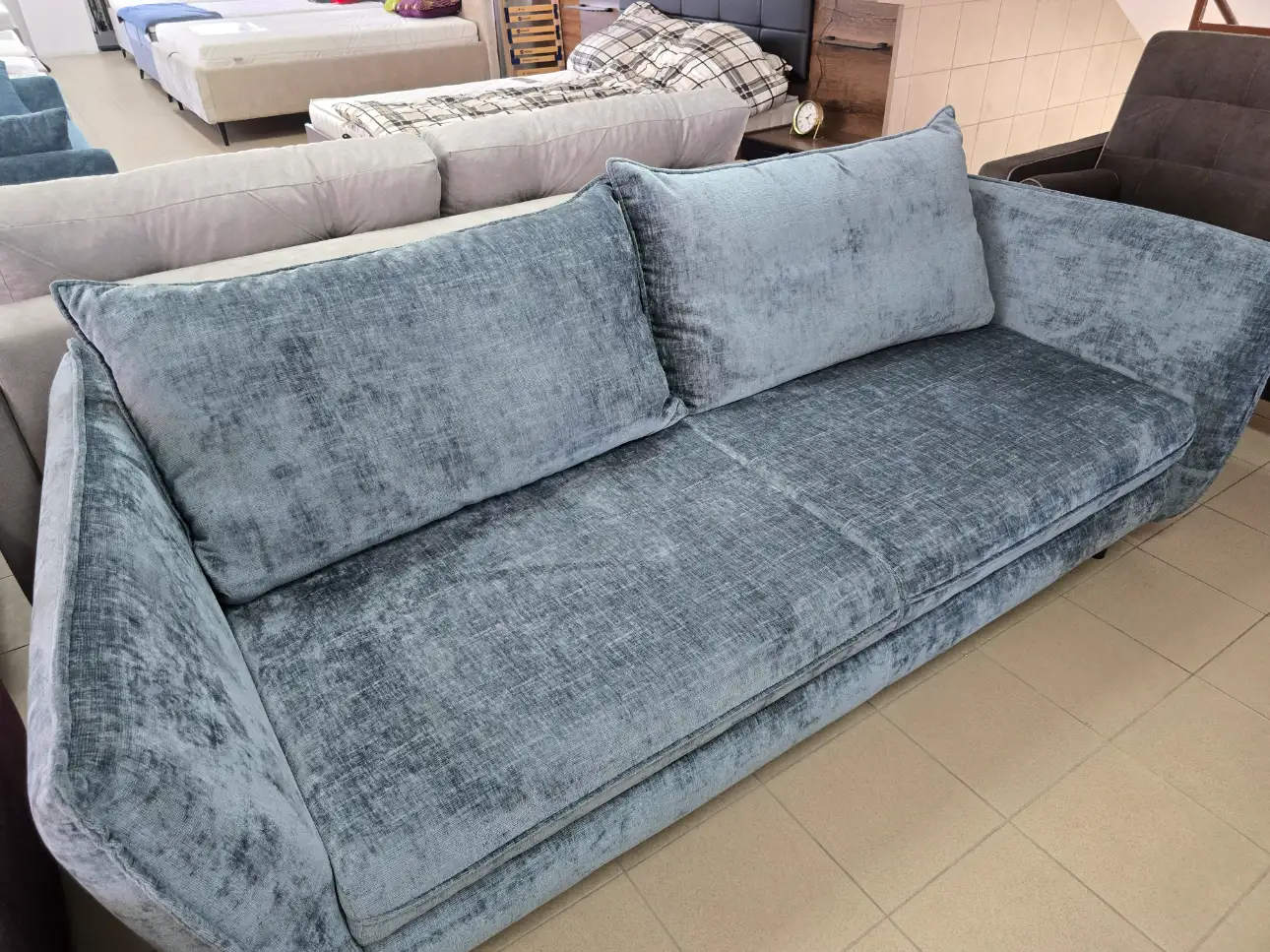 Black Red White Sofa SANTANA kanapa z funkcją spania 