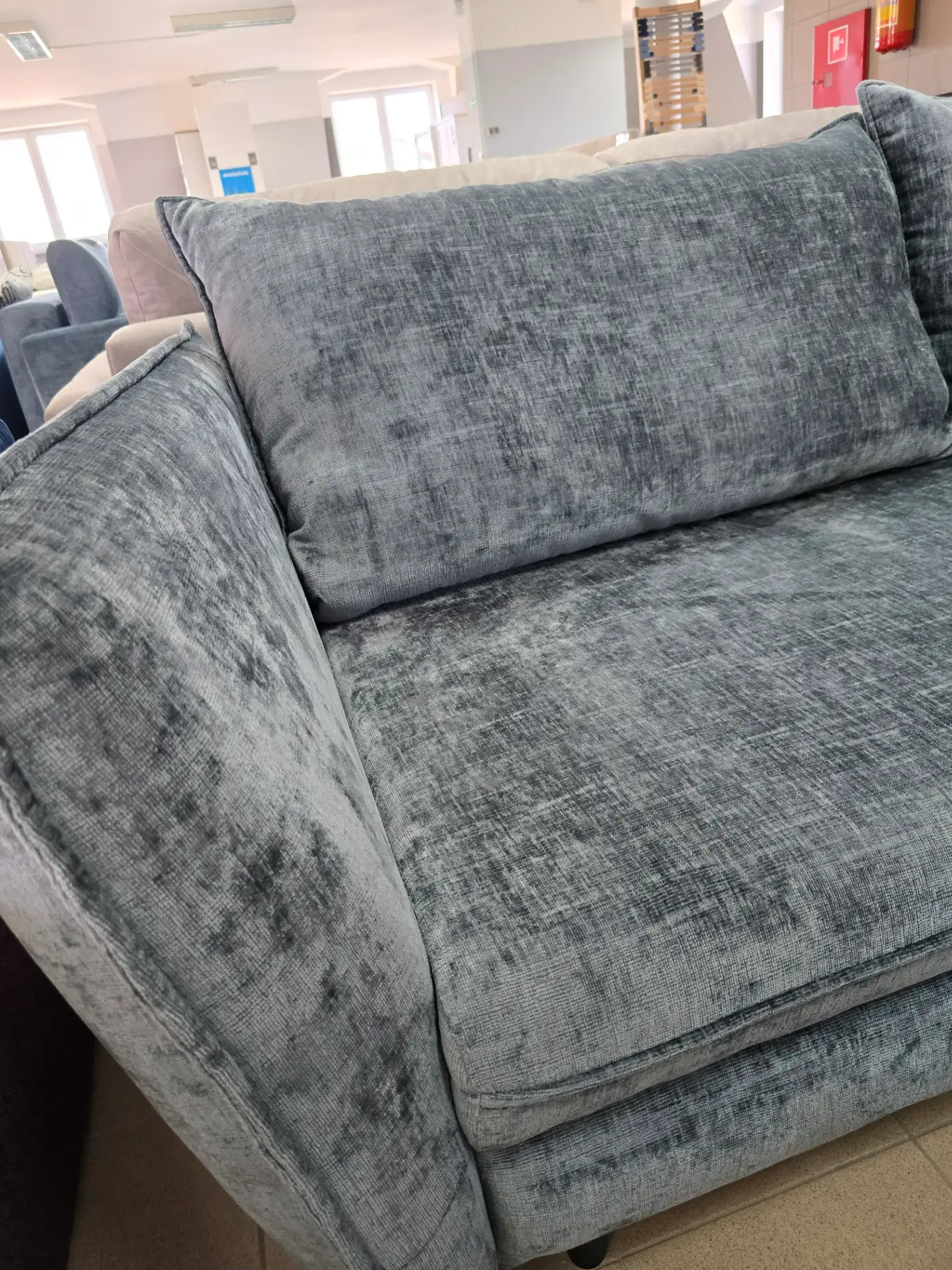 Black Red White Sofa SANTANA kanapa z funkcją spania 