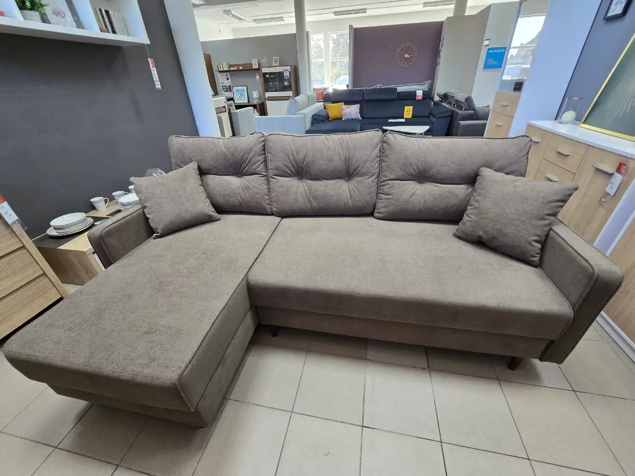 Meble Best Narożnik POLO z funkcją spania i pojemnikiem