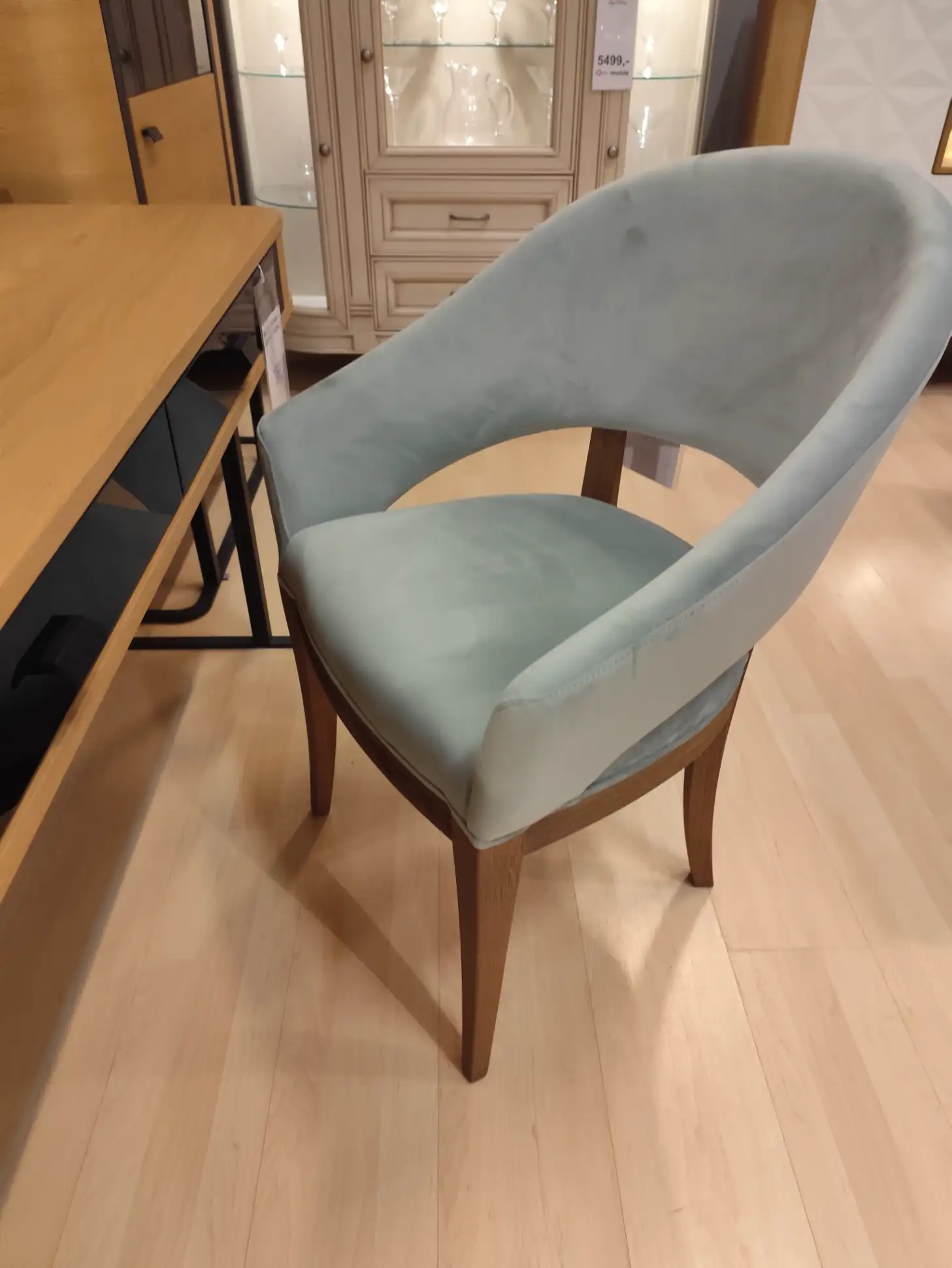 Meble Taranko Fotel tapicerowany COMO U2 stylowy drewniany krzesło