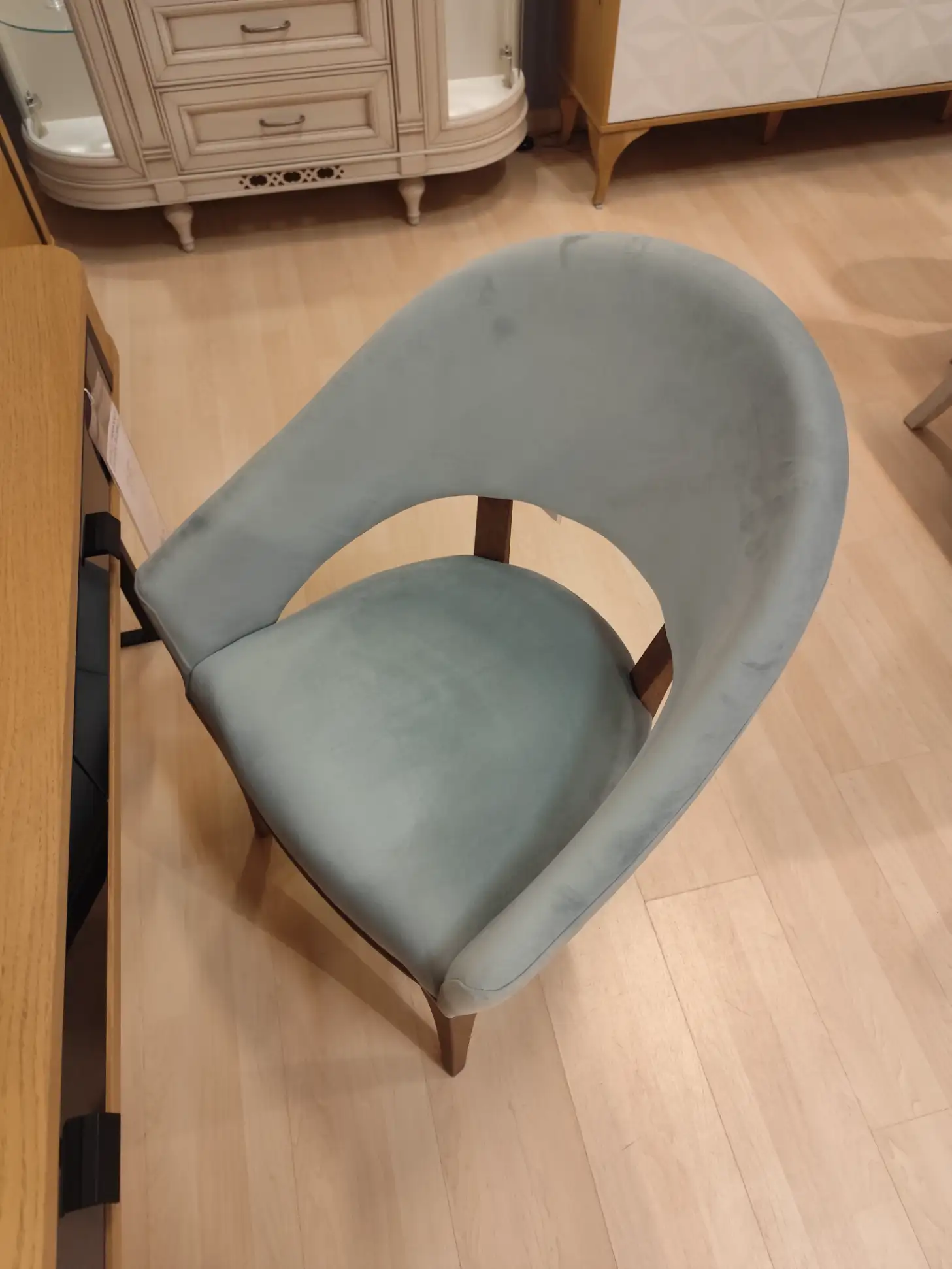 Meble Taranko Fotel tapicerowany COMO U2 stylowy drewniany krzesło