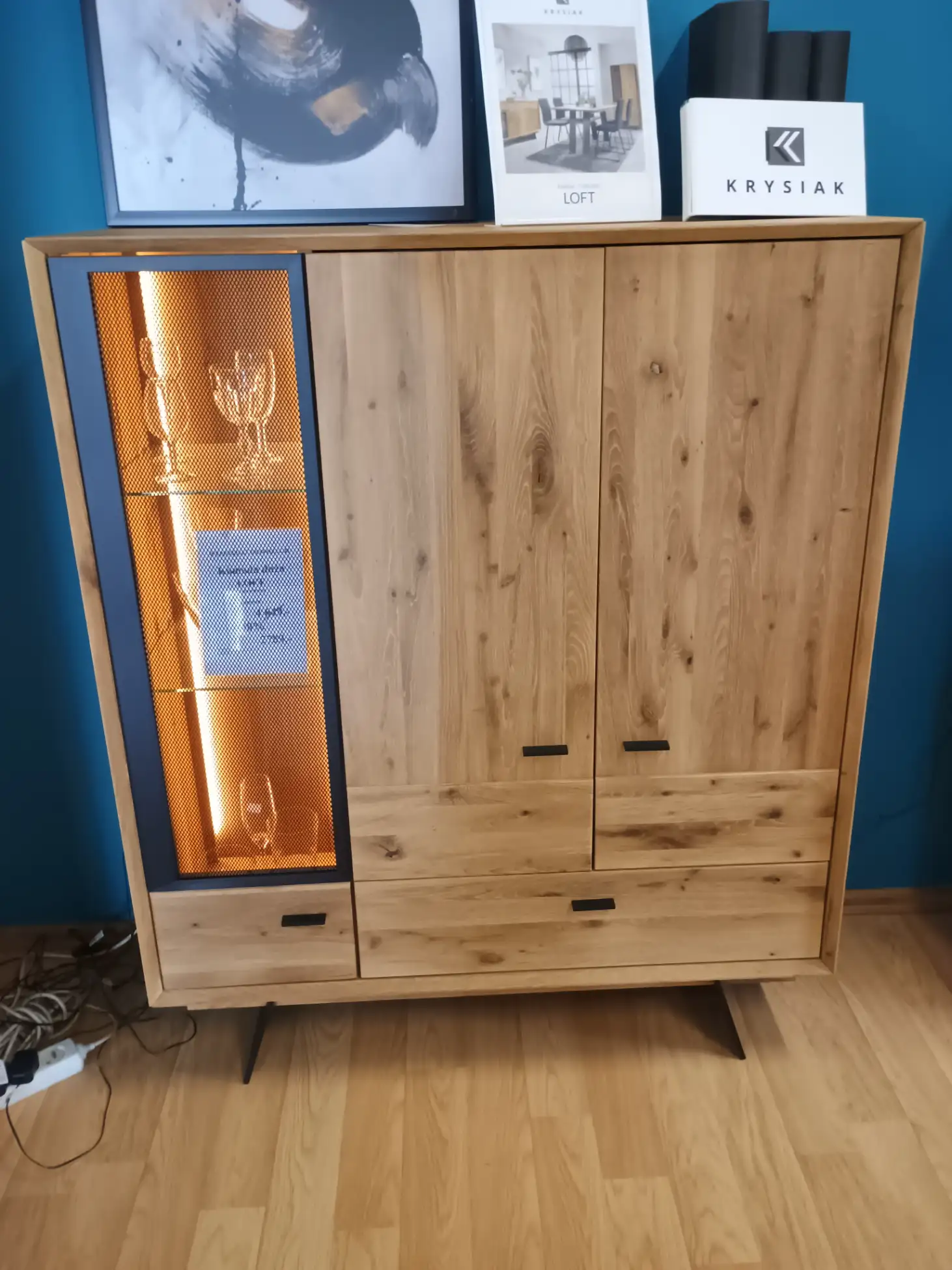 Krysiak komoda duża LOFT z oświetleniem LOF.045.DX