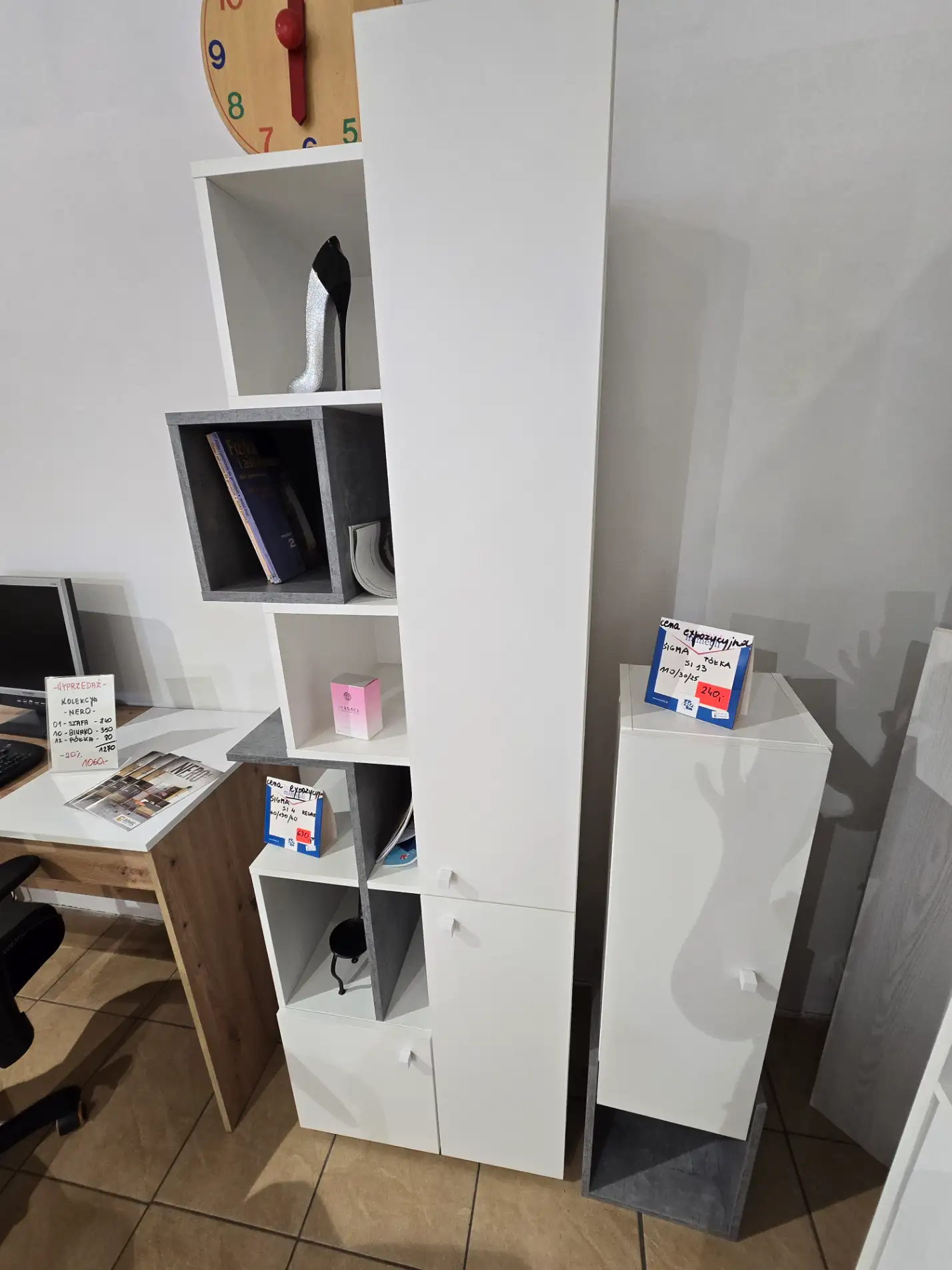 Meblar Zestaw mebli SIGMA młodzieżowych regał + półka SI4 + SI13