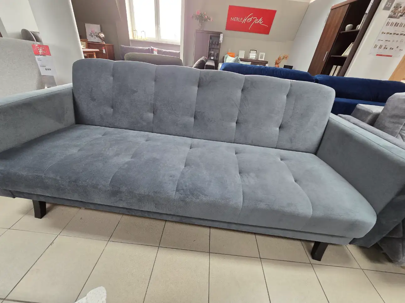 Wersalka LIZBONA 223 x 90 cm Sofa z funkcją spania i pojemnikiem