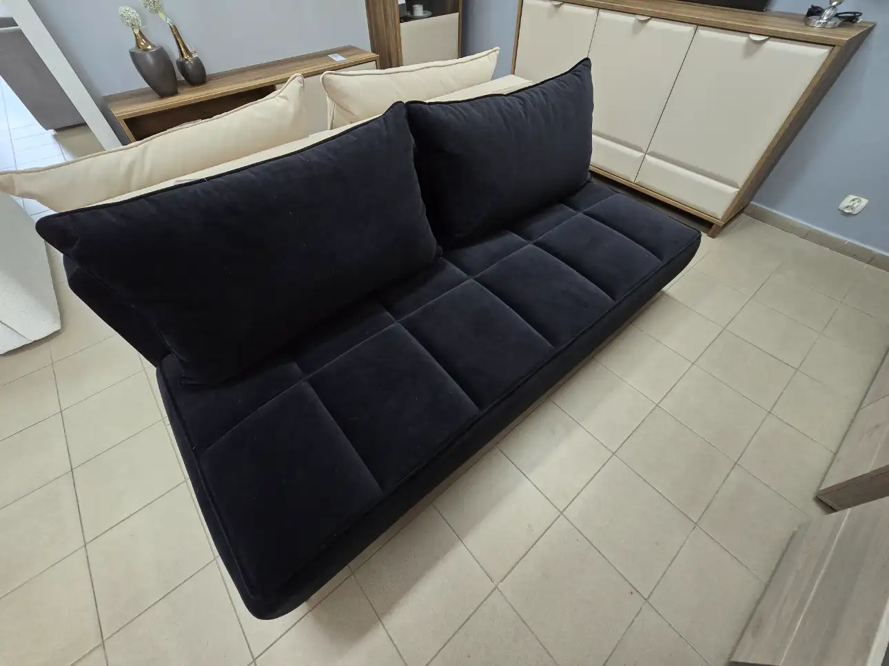 Kanapa ZOOM LUX sofa z funkcją spania DL czarna 