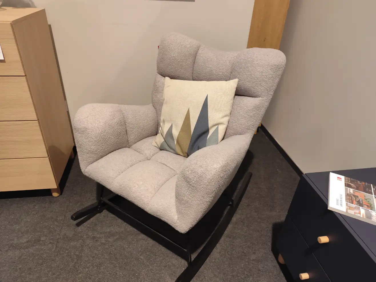 Furnitex Fotel bujany TEDDY FR4-FX szary