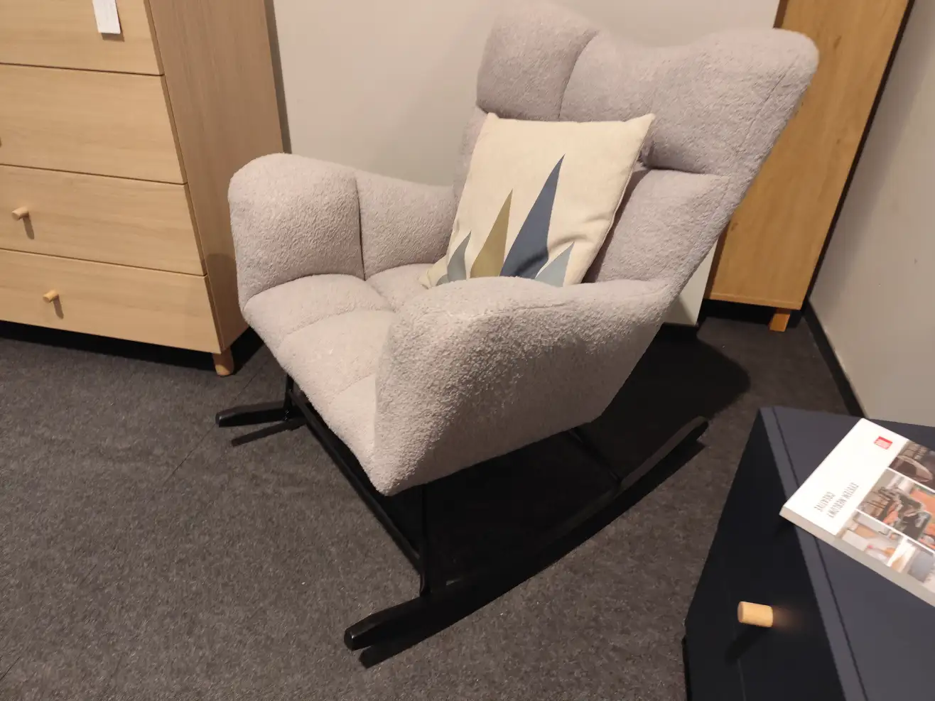 Furnitex Fotel bujany TEDDY FR4-FX szary