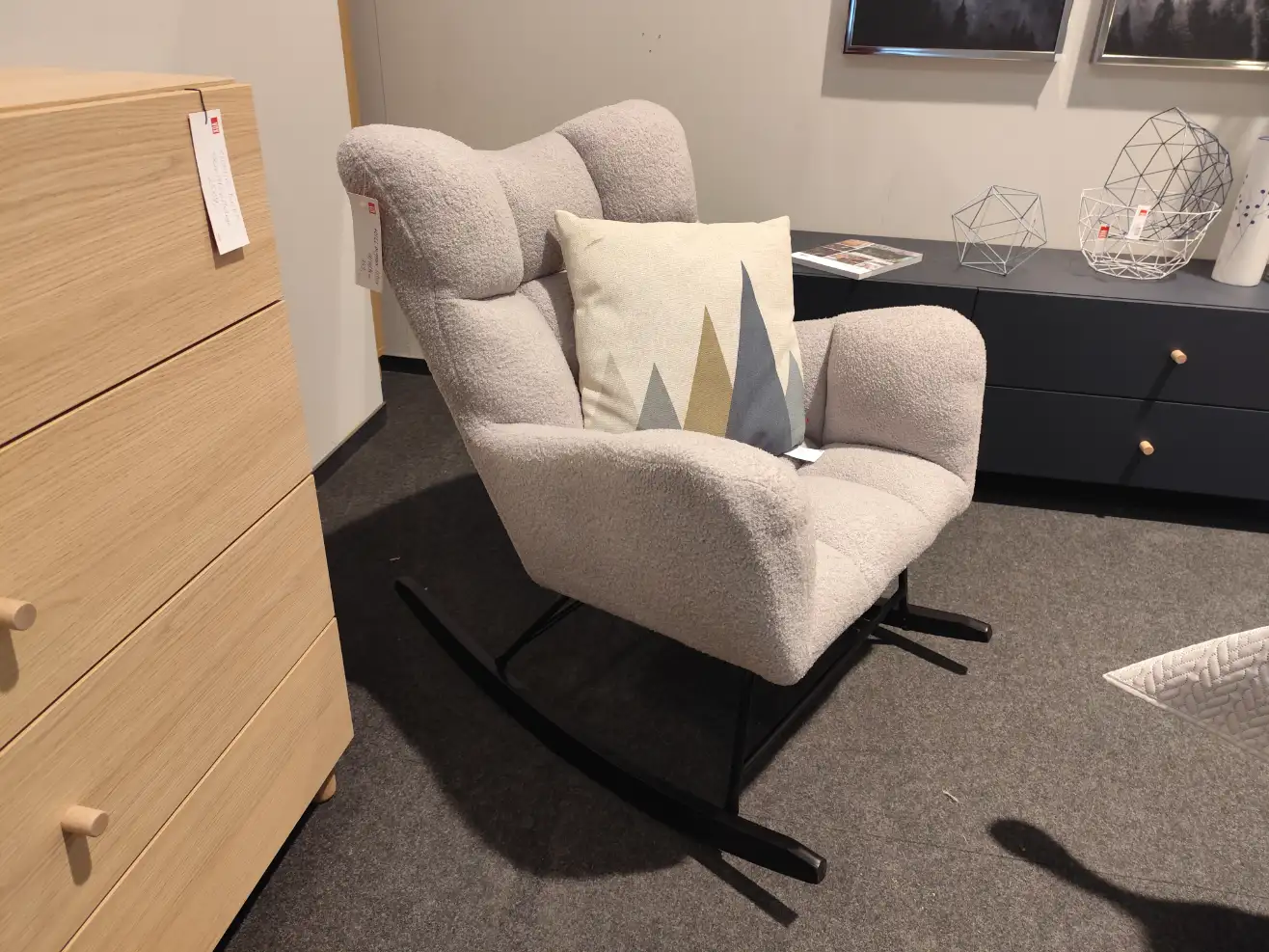Furnitex Fotel bujany TEDDY FR4-FX szary Furnitex Fotel bujany TEDDY FR4-FX szary