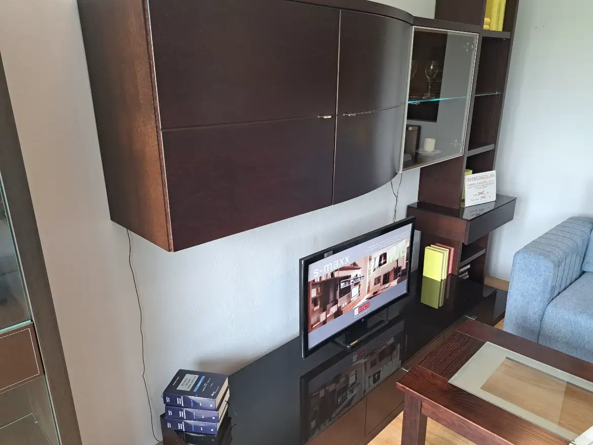 Bydgoskie Meble Meblościanka TV COSMPOLITAN RTV Zestaw Mebli + Oświetlenie