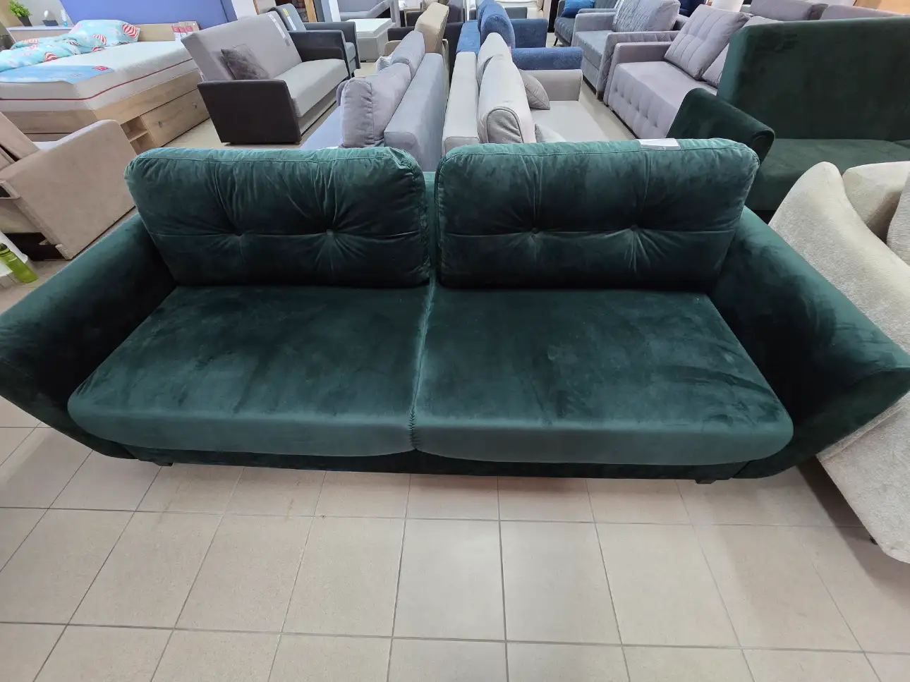 Black Red White Sofa HAMPTON kanapa z funkcją spania butelkowa zieleń