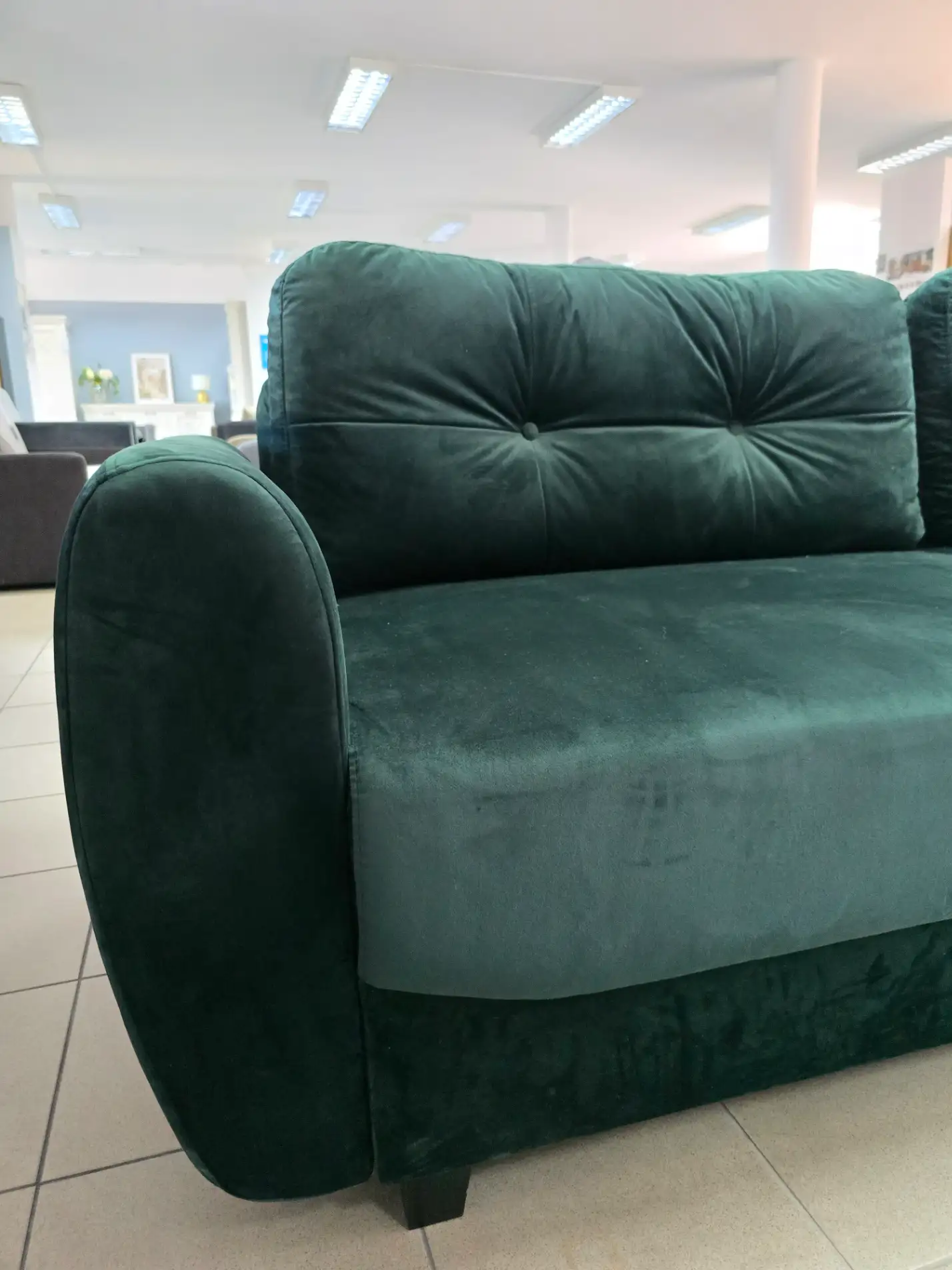 Black Red White Sofa HAMPTON kanapa z funkcją spania butelkowa zieleń