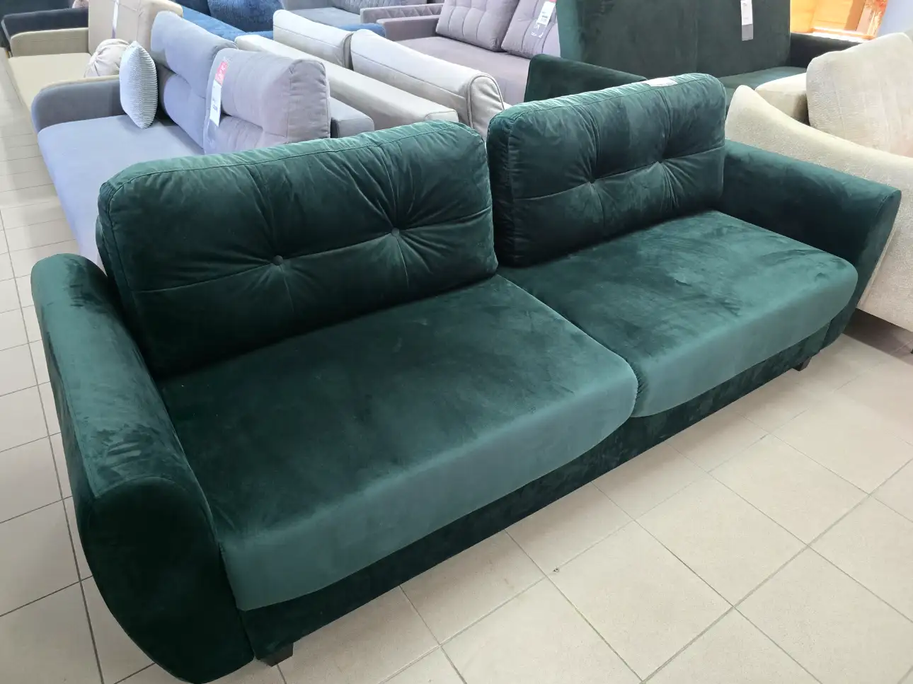 Black Red White Sofa HAMPTON kanapa z funkcją spania butelkowa zieleń